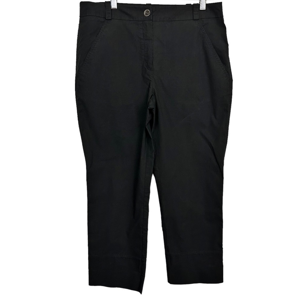 Annette Gortz Black Wide Leg Crop Pants Chinos